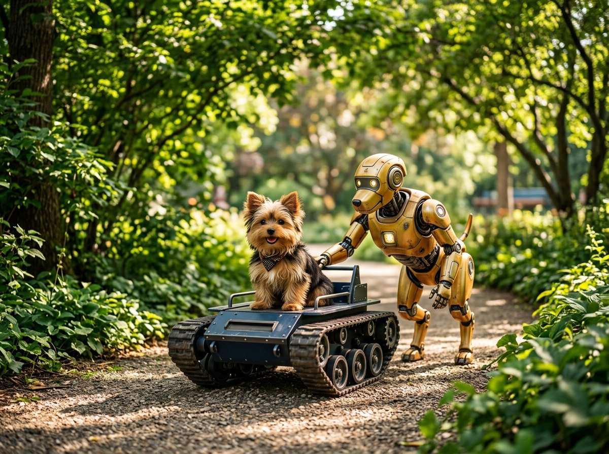 Jarvis riding his transport chariot